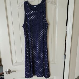 Old Navy Blue and White Sleeveless Sundress